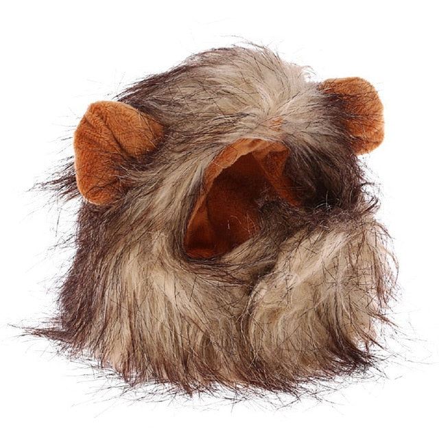 Cute Pet Cat Costume Lion Mane Wig